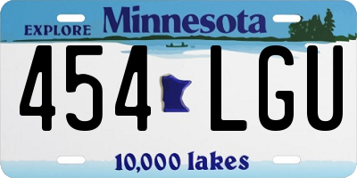 MN license plate 454LGU
