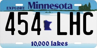 MN license plate 454LHC