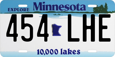 MN license plate 454LHE