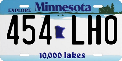 MN license plate 454LHO