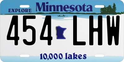 MN license plate 454LHW