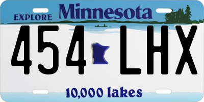 MN license plate 454LHX