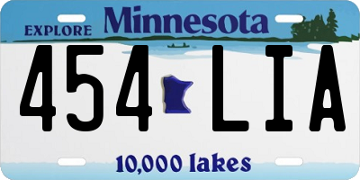 MN license plate 454LIA