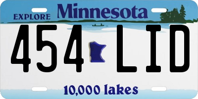 MN license plate 454LID