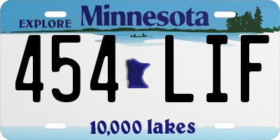 MN license plate 454LIF