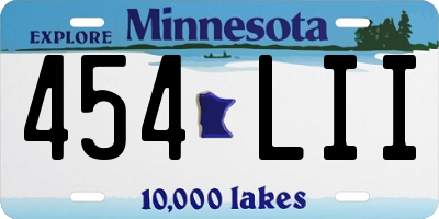 MN license plate 454LII