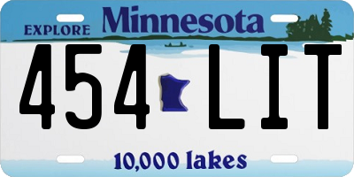MN license plate 454LIT