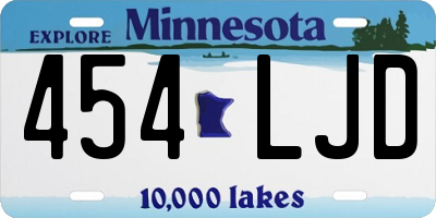 MN license plate 454LJD