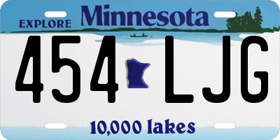 MN license plate 454LJG