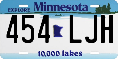 MN license plate 454LJH