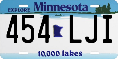 MN license plate 454LJI
