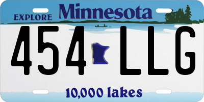 MN license plate 454LLG