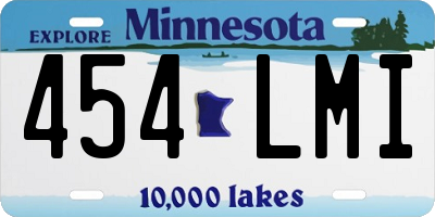 MN license plate 454LMI