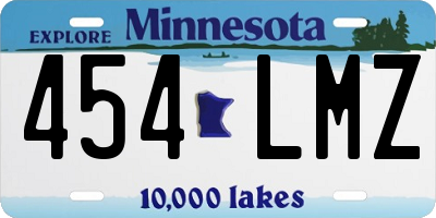 MN license plate 454LMZ