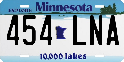 MN license plate 454LNA