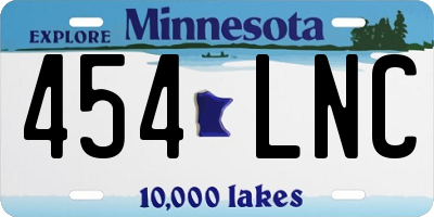 MN license plate 454LNC