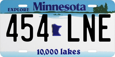 MN license plate 454LNE