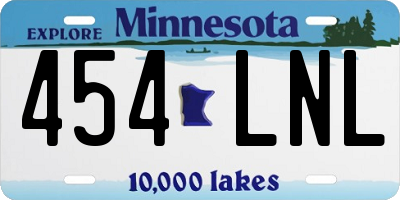 MN license plate 454LNL