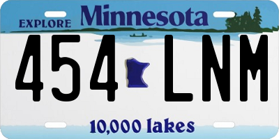 MN license plate 454LNM