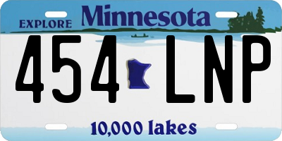 MN license plate 454LNP