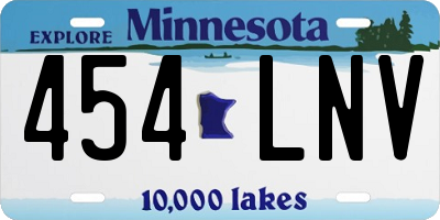 MN license plate 454LNV