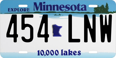 MN license plate 454LNW
