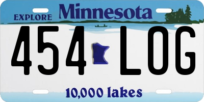 MN license plate 454LOG