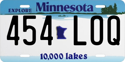 MN license plate 454LOQ