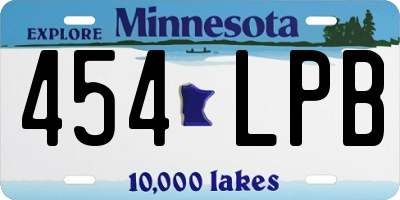 MN license plate 454LPB