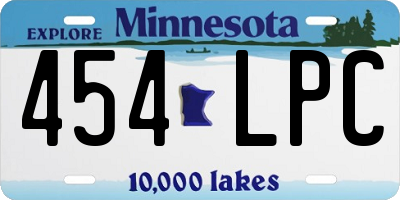 MN license plate 454LPC