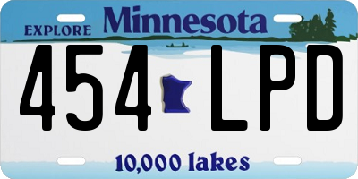 MN license plate 454LPD