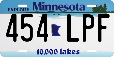 MN license plate 454LPF