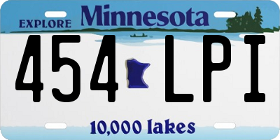 MN license plate 454LPI