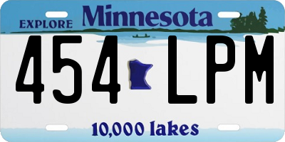 MN license plate 454LPM