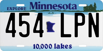 MN license plate 454LPN