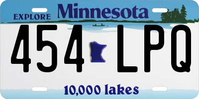 MN license plate 454LPQ
