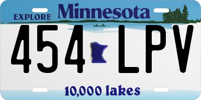MN license plate 454LPV