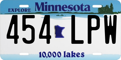 MN license plate 454LPW