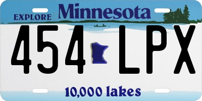 MN license plate 454LPX