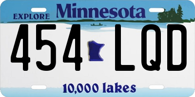 MN license plate 454LQD