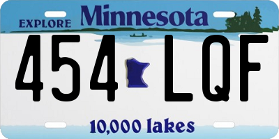 MN license plate 454LQF