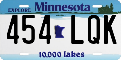 MN license plate 454LQK