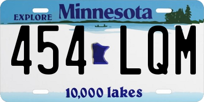 MN license plate 454LQM