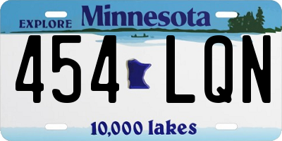 MN license plate 454LQN