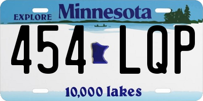 MN license plate 454LQP