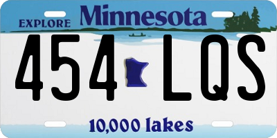 MN license plate 454LQS