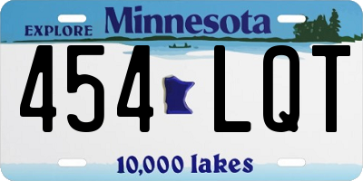 MN license plate 454LQT
