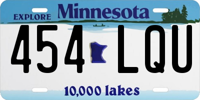 MN license plate 454LQU