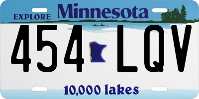 MN license plate 454LQV