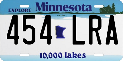 MN license plate 454LRA